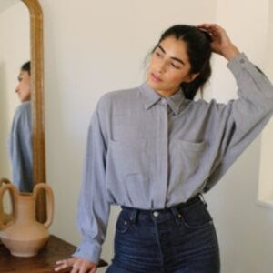 Like New Rachel Pally Linen Oliver Top in Fog